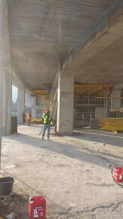 грунтовка потолка 5 метров с пола
