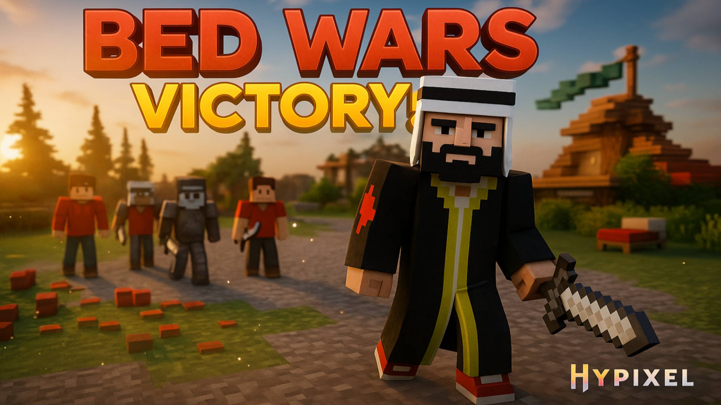Another tough game and a win in Bed Wars on Hypixel - Bed Wars#11