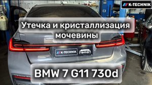 Утечка и кристаллизация мочевины 
BMW 7 G11 
Физическое и программное удаление форсунки мочевины