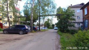 Дворы на Луначарского в Йошкар-Ола июнь 2025