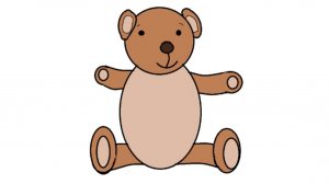 Рисуем плюшевого мишку
