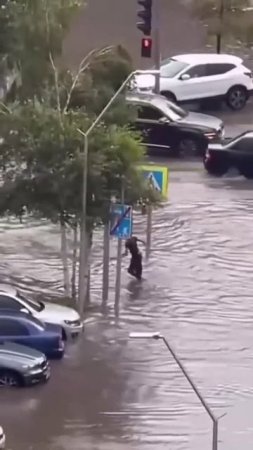 Тюмень превратилась в Венецию после ливневого дождя