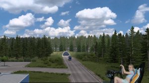 Euro Truck Simulator 2 на подвижной платформе. Прохождение выпускного экзамена (часть 2). #03.