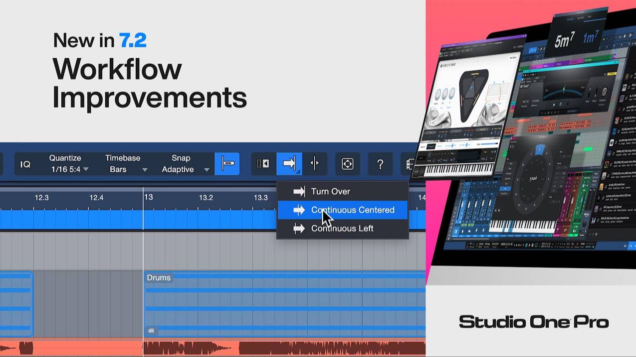 Studio One Pro 7: Workflow Improvements