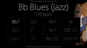 Bb Blues (Jazz⧸Swing feel) 170 bpm ： Backing Track