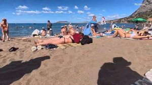 Крым Судак поселок Новый Свет сегодня 6 июля 2025. Море и погода в Крыму сейчас. Как выглядит пляж