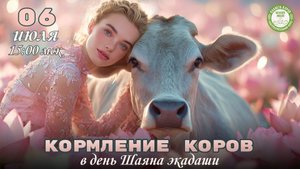 Кормление коров онлайн в день Шаяна Экадаши, 06.07.2025г., Планета коров