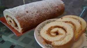 Бисквитный рулет. Простой и вкусный 🍠 рецепт!