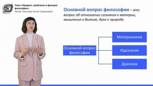 Философия, ее предмет и место в культуре. Часть 1