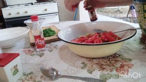ВКУСНЫЙ САЛАТ, ИЗ БАКЛАЖАН, ПОМИДОР И БОЛГАРСКОГО ПЕРЦА!!! #рецепты #вкусно #баклажаны #помидоры #