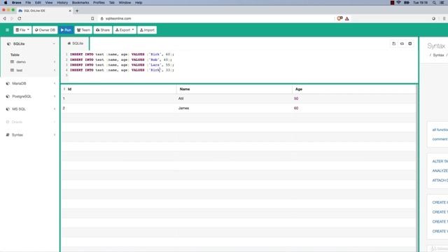 12. SQL Crash Course