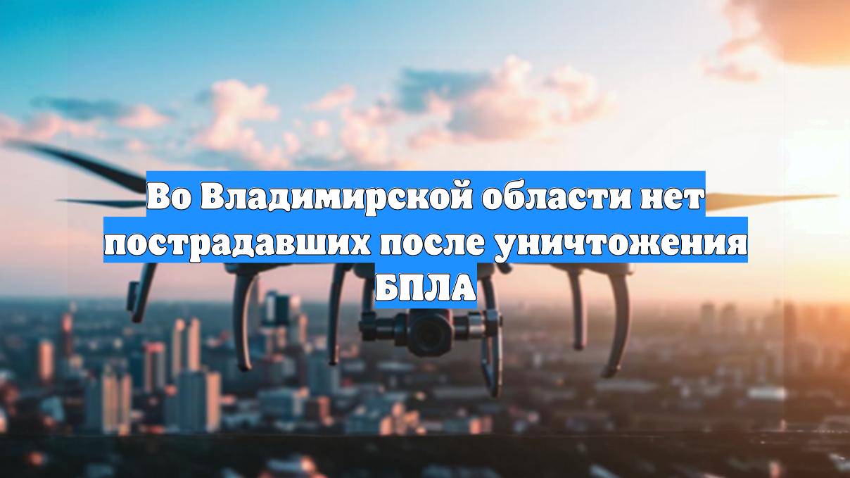 Во Владимирской области нет пострадавших после уничтожения БПЛА
