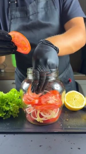 🍅 Закуска из томатов с луком и чесноком