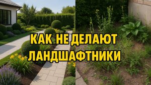 Так никогда не делают ландшафтники, если хотят дорогой сад!