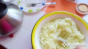 В огороде,кабачки и т.д.