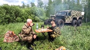 Отличный отдых на природе. Рыбалка с внуком.