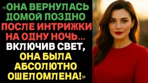 «Она вернулась домой поздно после интрижки на одну ночь. Включив свет, она… | Истории измен с ВК»