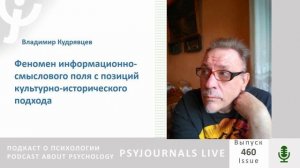 Кудрявцев В.Т. Феномен информационно-смыслового поля с позиций культурно-исторического подхода