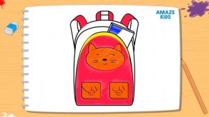 Как Нарисовать Школьный Рюкзак для Детей🎒 Рисунки Своими Руками. Уроки Рисования для Начинающих