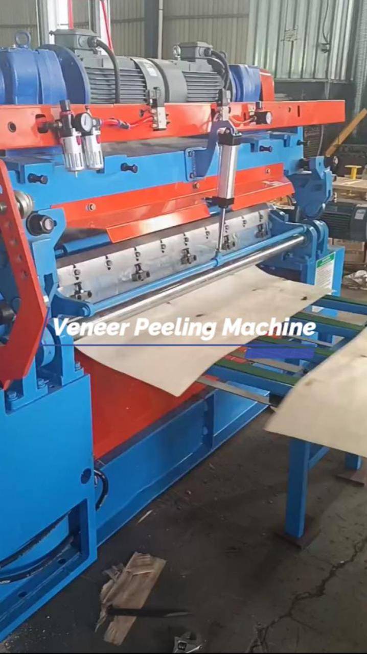 Лущильный станок бесшпиндельный, Лущильный станок для производства шпона смотреть онлайн