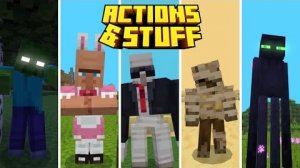 СЕКРЕТНЫЕ МОБЫ Actions and stuff с Бирками в Майнкрафт