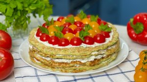 Эффектное блюдо из обычных кабачков и помидоров. Легко, красиво и вкусно