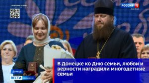 В Донецке ко Дню семьи, любви и верности наградили многодетные семьи