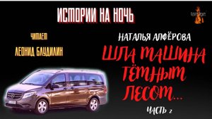 Истории на Ночь: ШЛА МАШИНА ТЁМНЫМ ЛЕСОМ (автор: Наталья Алфёрова) часть 2. Чит. Леонид Блудилин