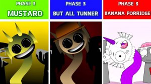 INCREDIBOX SPRUNKI PH3 🌭🎻 | MUSTARD vs TUNNER vs BANANA PORRIDGE! 🍌🤪 СЪЕДОБНЫЙ ХАОС+BONUS!