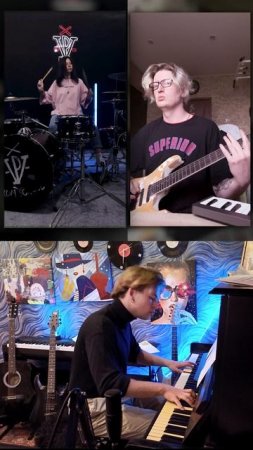 Дуэт перерос в ТРИО! | Experience Flows In You, pt. 2 | #shorts #piano #drums #guitar