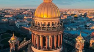 Санкт-Петербург с высоты. Белые ночи, разводные мосты