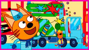 ТРИ КОТА - Стройка. Игровой Мультик для детей про машинки