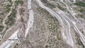 В Гумбетовском районе оползень повредил участок автодороги к селу Аргвани