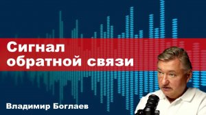 Владимир Боглаев: Сигнал обратной связи.