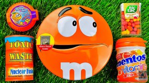 [АСМР] Распаковка и смешивание радужных конфет в банках M&M'S