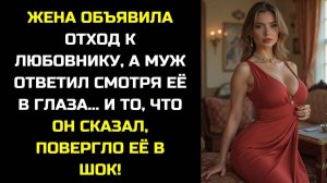 ЖЕНА ОБЪЯВИЛА ОТХОД К ЛЮБОВНИКУ, А МУЖ ОТВЕТИЛ СМОТРЯ ЕЁ В ГЛАЗА…