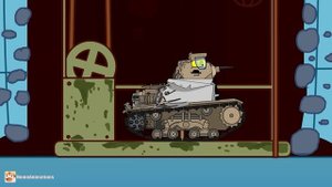 HomeAnimations – Мультики про танки  Опасное Путешествие： Пустынный Зверь на свободе !