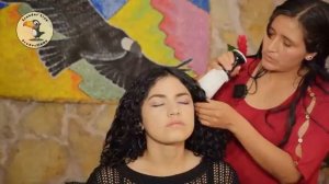 Esperanzas ASMR whispering massage hair playbrushing limpia energy cleansing [get-save.com]