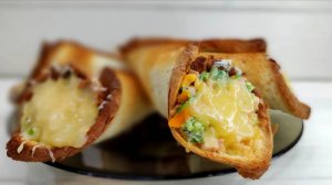 Хлебные рулеты с начинкой. Рецепт закуски.