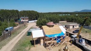 Митрополит Иосиф освятил кресты и главки строящегося храма для скита Сретенского монастыря