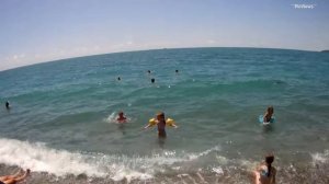 Абхазия Пицунда пляж Лдзаа сегодня  7 июля 2025. Море и погода в Абхазии сейчас. Обстановка на пляже