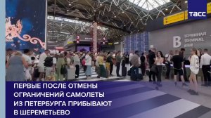 Первые после отмены ограничений самолеты из Петербурга прибывают в Шереметьево
