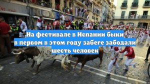 На фестивале в Испании быки в первом в этом году забеге забодали шесть человек