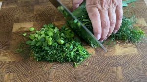 Самая простая заготовка на зиму. Мангольд, укроп, лук.