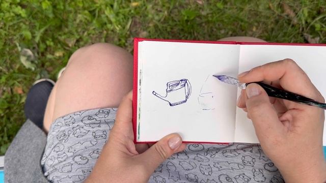 Пленэр во дворе).Стеклянное перо и чернила-эксперимент. смотреть онлайн