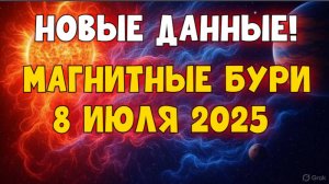 🚨 НОВЫЕ ДАННЫЕ! МАГНИТНЫЙ ШТОРМ 8 ИЮЛЯ 2025 — Буря на подходе! Что ждать?