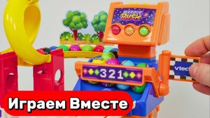 АСМР Горки с шариками для детей 🔴🟡🟢 Строим вместе развивающий конструктор для детей !