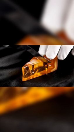 Разрезал кусочек сыра — а это оказался янтарь! 😱🧀  АСМР