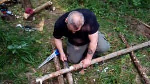 Бушкрафт на нашей стоянке. Ночевка в лесу