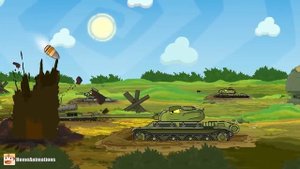 Мультики про танки -Мега битва за левый фланг КВ44-М в режиме танка-крепости. Мультики про танки